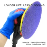 6 Inch High Quality Ceramic Mesh Hook and Loop Sanding Discs 50 Pack - Image 3