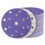 6 Inch 15-Hole Ceramic Hook & Loop Sanding Discs 50 Pack