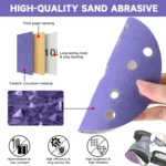 6 Inch 15-Hole Ceramic Hook & Loop Sanding Discs 50 Pack - Image 10