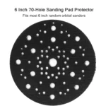 6 Inch 70-Hole Sanding Pad Protector Hook and Loop Cushion Pad - Image 2